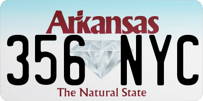 AR license plate 356NYC