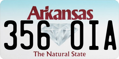 AR license plate 356OIA