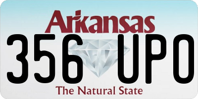 AR license plate 356UPO
