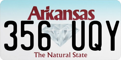AR license plate 356UQY