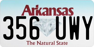 AR license plate 356UWY