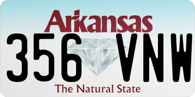 AR license plate 356VNW