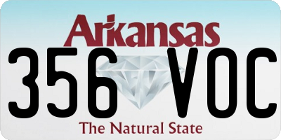 AR license plate 356VOC