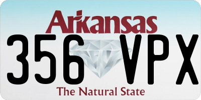 AR license plate 356VPX