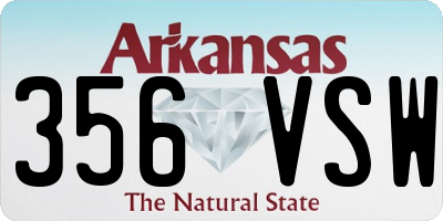 AR license plate 356VSW