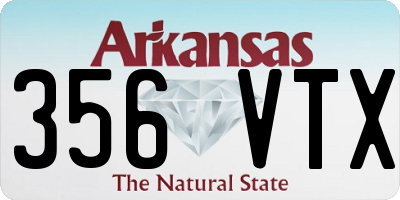 AR license plate 356VTX