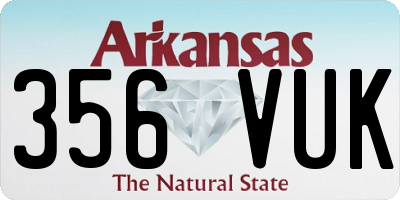 AR license plate 356VUK