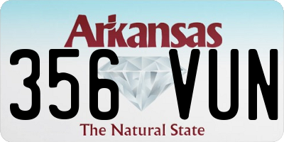 AR license plate 356VUN
