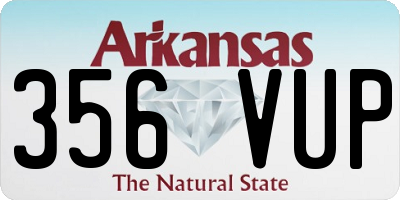 AR license plate 356VUP
