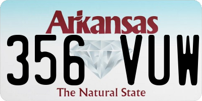 AR license plate 356VUW