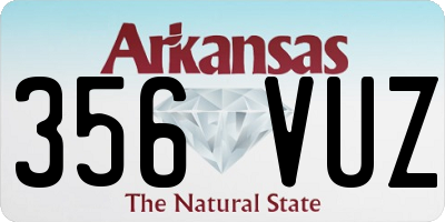 AR license plate 356VUZ