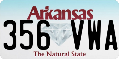 AR license plate 356VWA