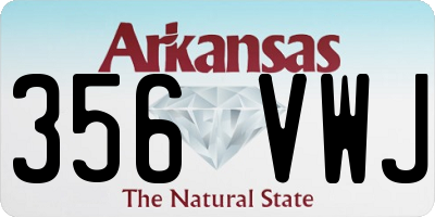 AR license plate 356VWJ