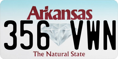 AR license plate 356VWN