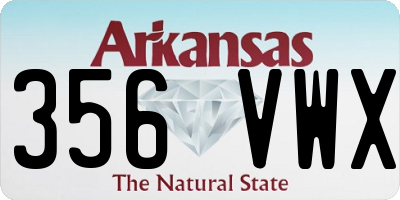 AR license plate 356VWX