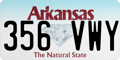 AR license plate 356VWY
