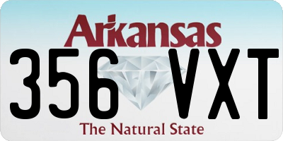 AR license plate 356VXT