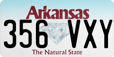 AR license plate 356VXY