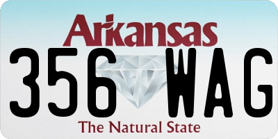 AR license plate 356WAG