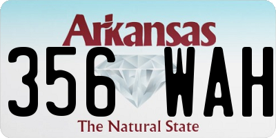 AR license plate 356WAH