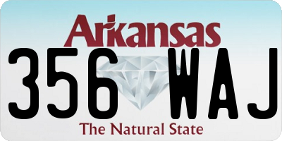AR license plate 356WAJ