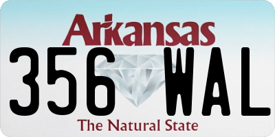 AR license plate 356WAL