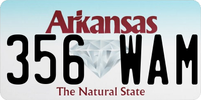 AR license plate 356WAM