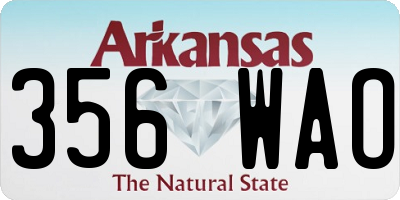 AR license plate 356WAO