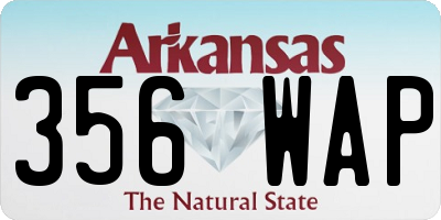 AR license plate 356WAP