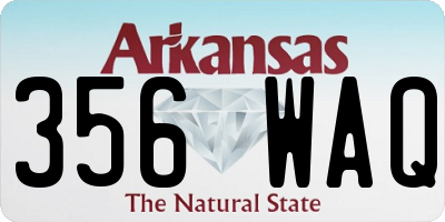 AR license plate 356WAQ
