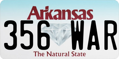 AR license plate 356WAR
