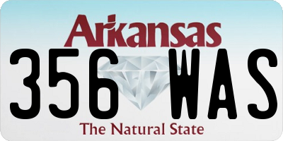 AR license plate 356WAS