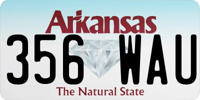 AR license plate 356WAU
