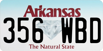 AR license plate 356WBD