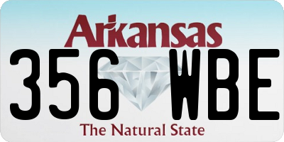 AR license plate 356WBE
