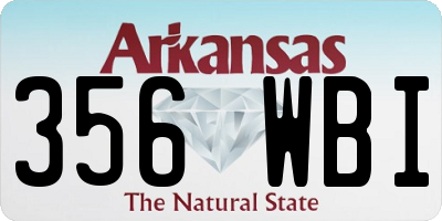 AR license plate 356WBI