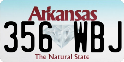 AR license plate 356WBJ