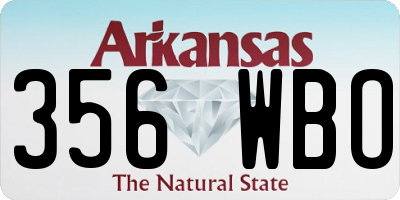 AR license plate 356WBO