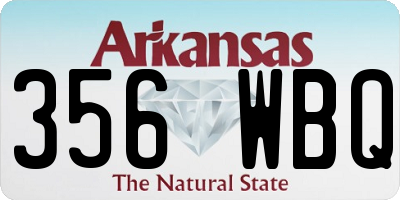 AR license plate 356WBQ