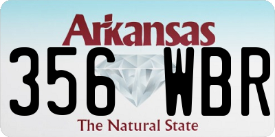 AR license plate 356WBR