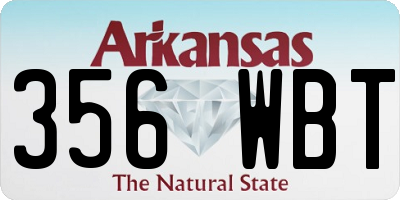 AR license plate 356WBT