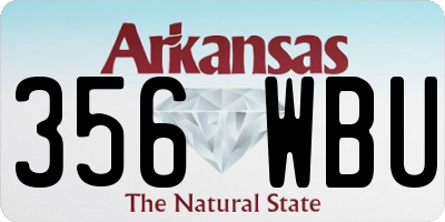 AR license plate 356WBU