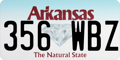AR license plate 356WBZ
