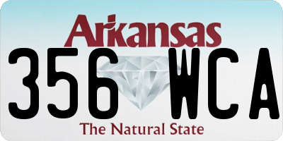 AR license plate 356WCA