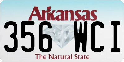 AR license plate 356WCI