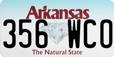 AR license plate 356WCO