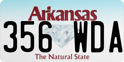 AR license plate 356WDA