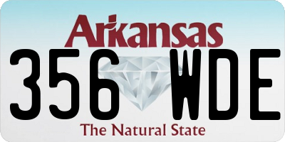AR license plate 356WDE