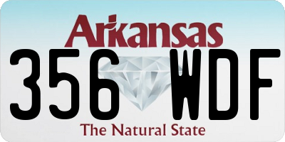 AR license plate 356WDF