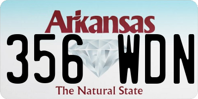 AR license plate 356WDN